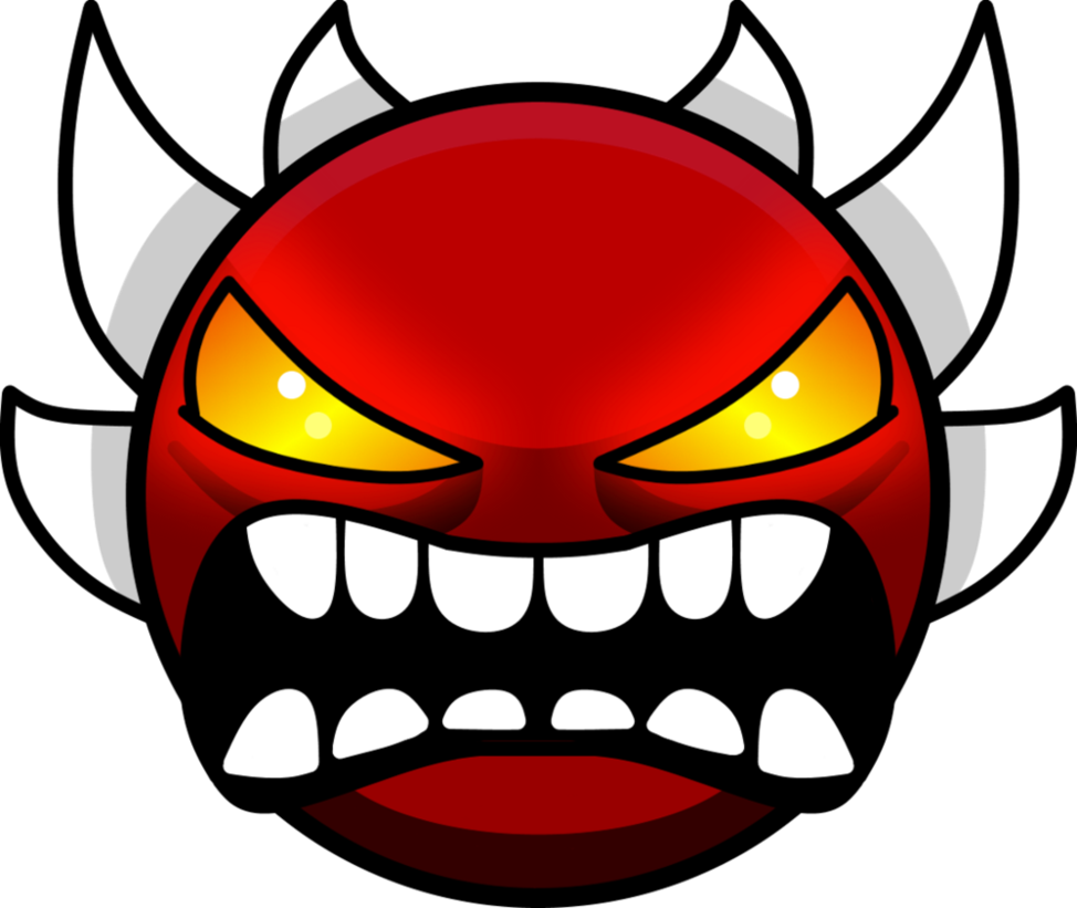 Demon Png - Geometry Dash Extreme Demon (974x821)