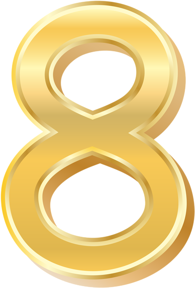 Gold Eight Png (406x600)