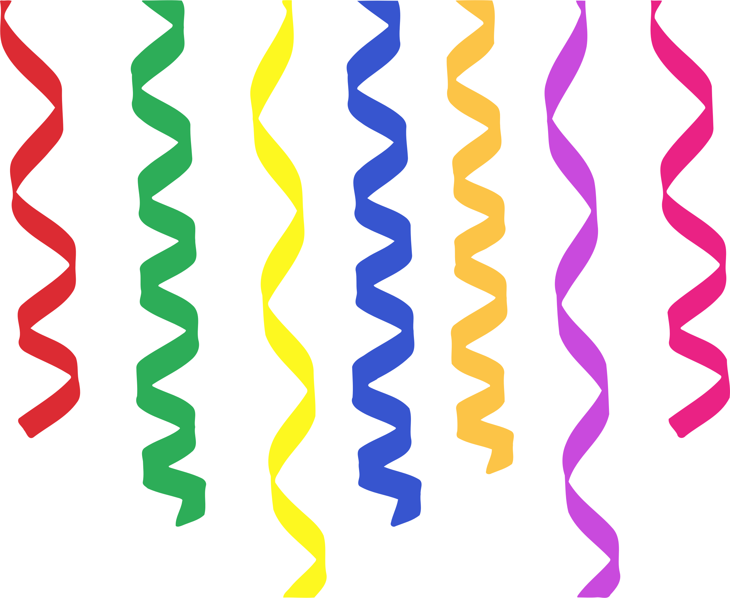 Big Image - Streamers Clipart (2400x1968)