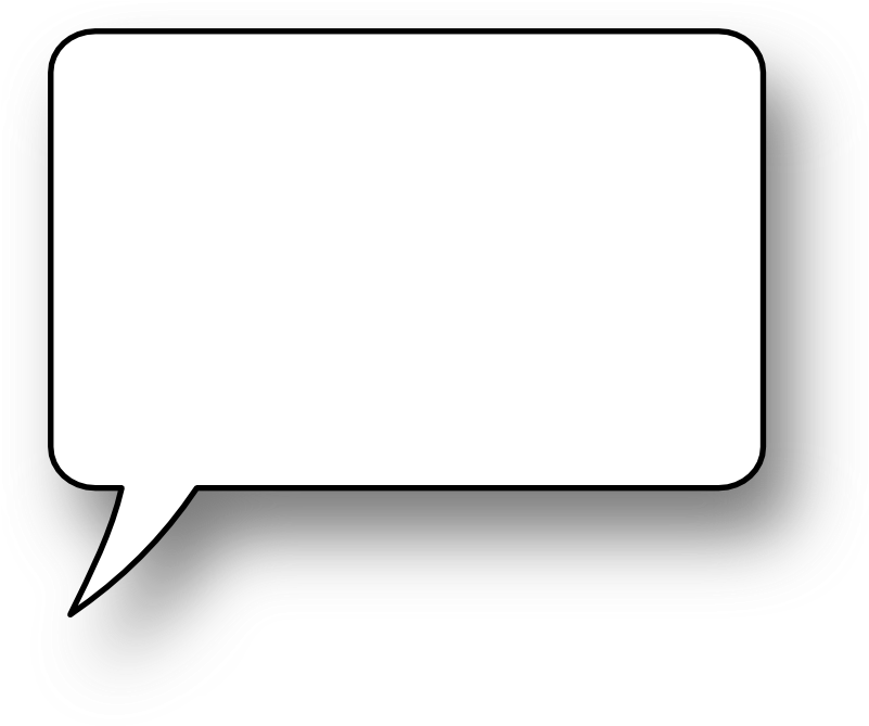 Clipart - Speech Bubble - Speech Bubble Black Background (800x681)