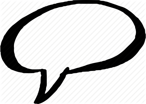 Bubble Talk - Drawn Speech Bubble Png (512x365)