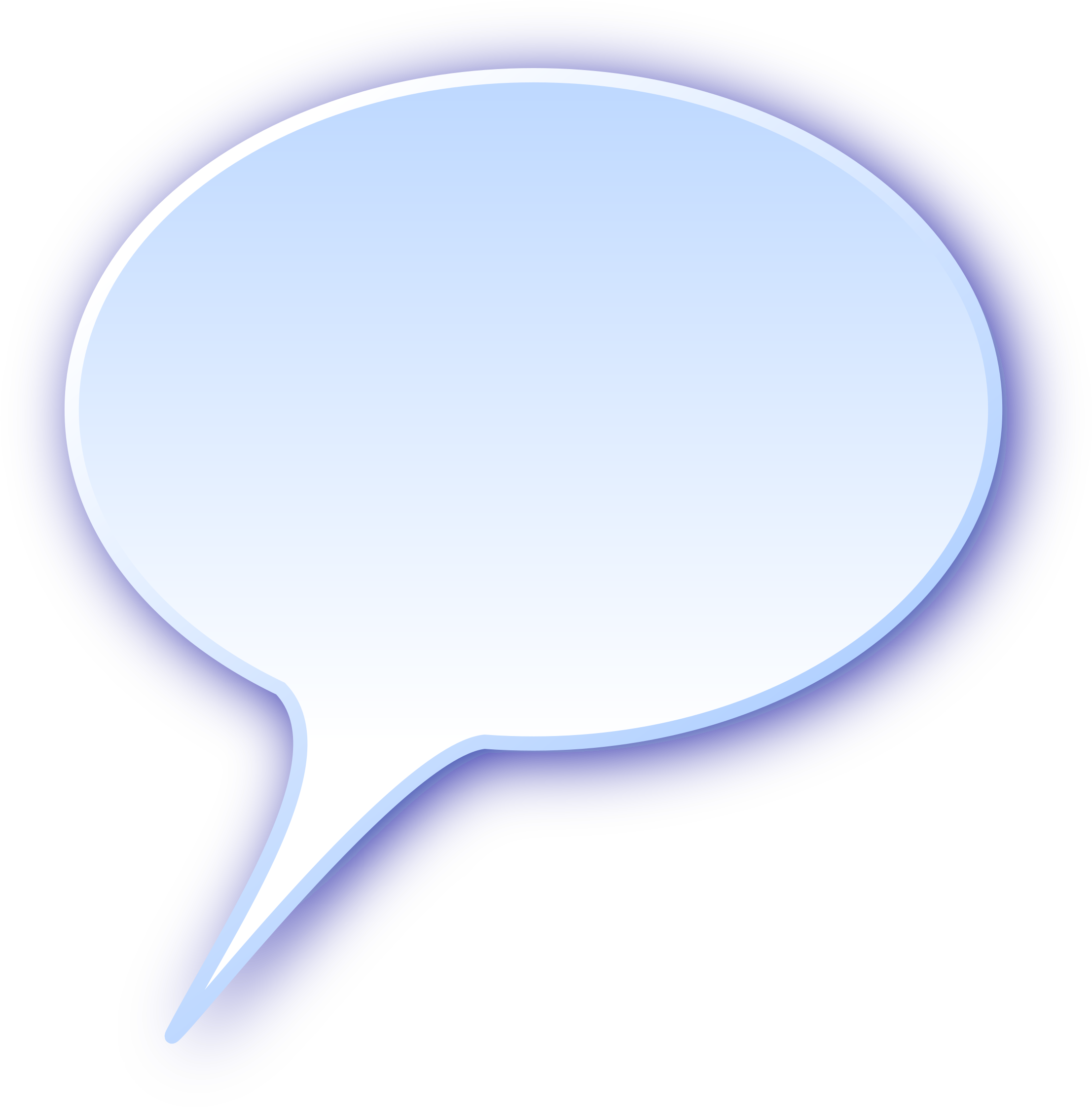 3d Rounded Speech Bubble Svg File - 3d Speech Bubble Transparent (2400x2400)