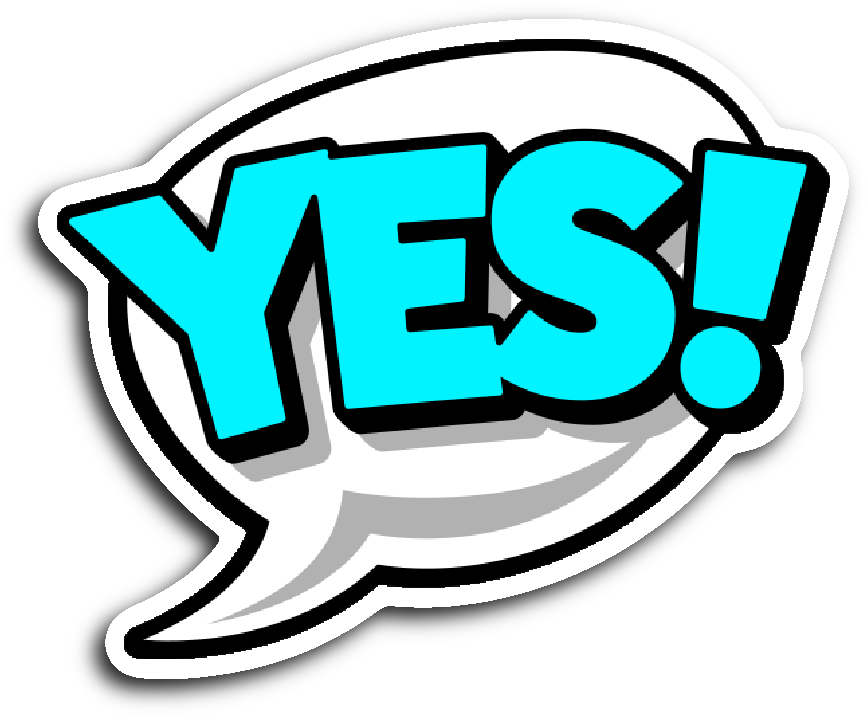 Comic Book Speech Balloon Stickers - Transparent Background Comic Word Bubble (1064x1064)