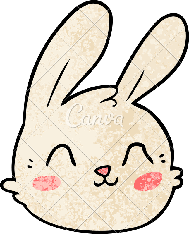 Cartoon Rabbit Face - Cartoon Rabbit Face (646x800)