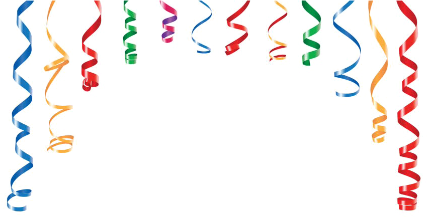 Streamer Transparent - Party Ribbons (852x480)