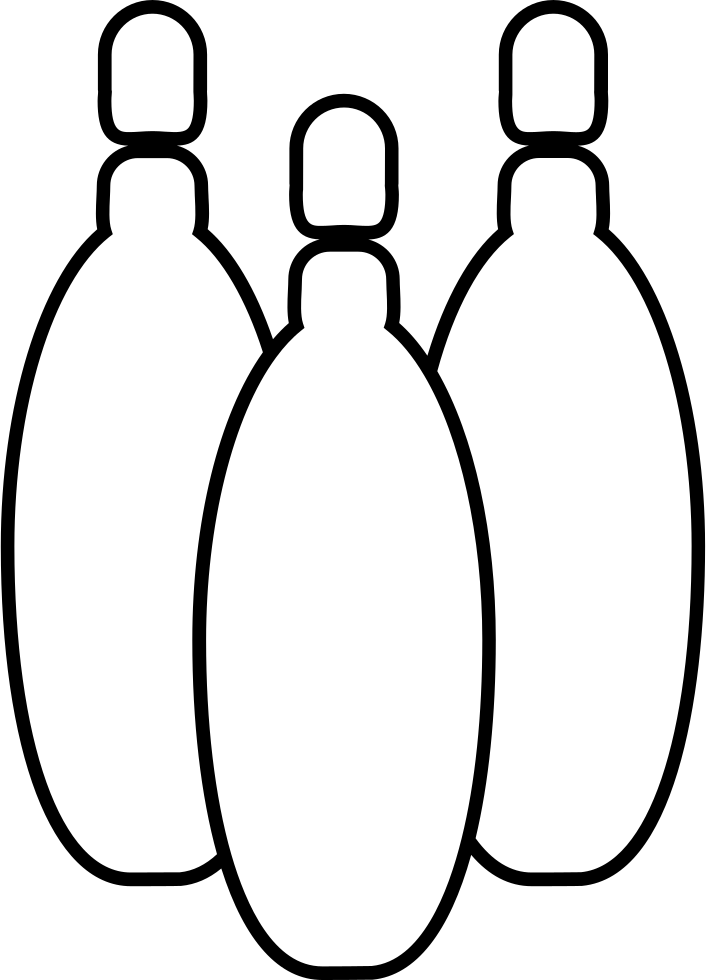 Bowling Pins Comments - Line Art (706x980)