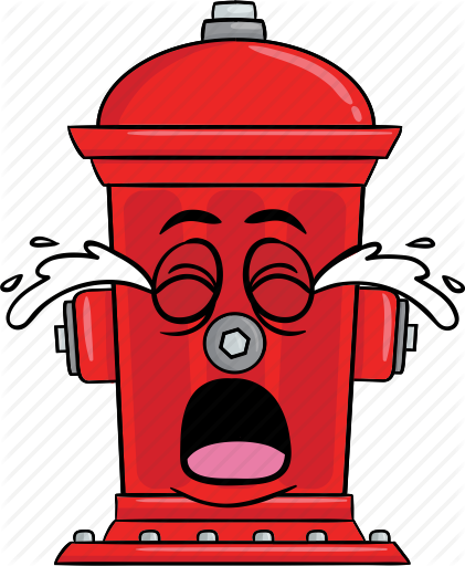 Cartoon Fire Hydrant - Fire Hydrant With A Face (421x512)
