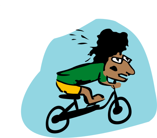 Medium Image - Biker Uphill Clipart (800x566)