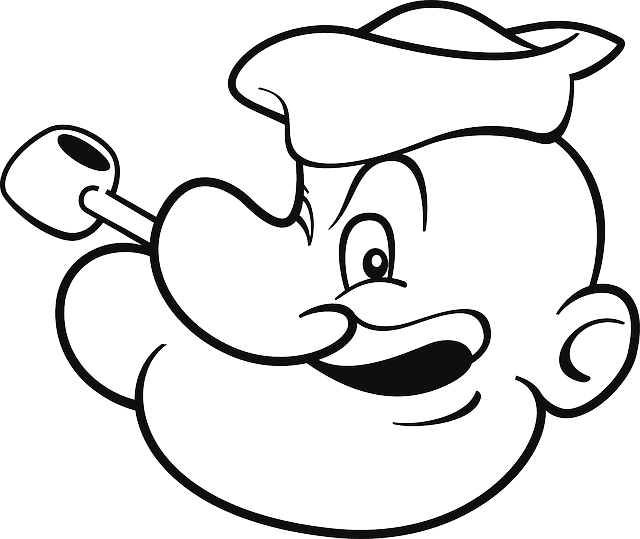 Popeye Coloring Pages (640x539)
