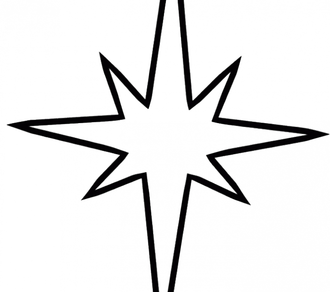 Star Coloring Book Coloring Pages Of Christmas Star - Christmas Tree Star Drawing (678x600)