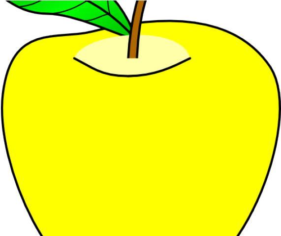 Apple Clipart Yellow - Circle (640x480)