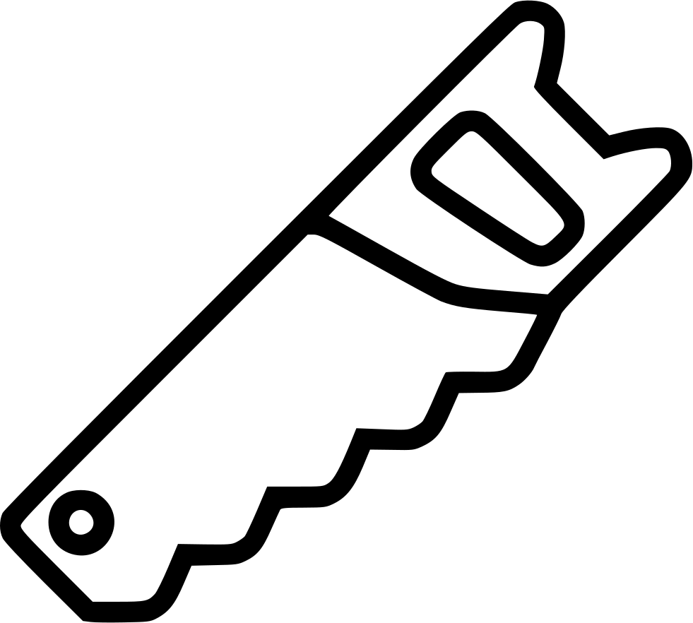 Handsaw Comments - Line Art (981x882)