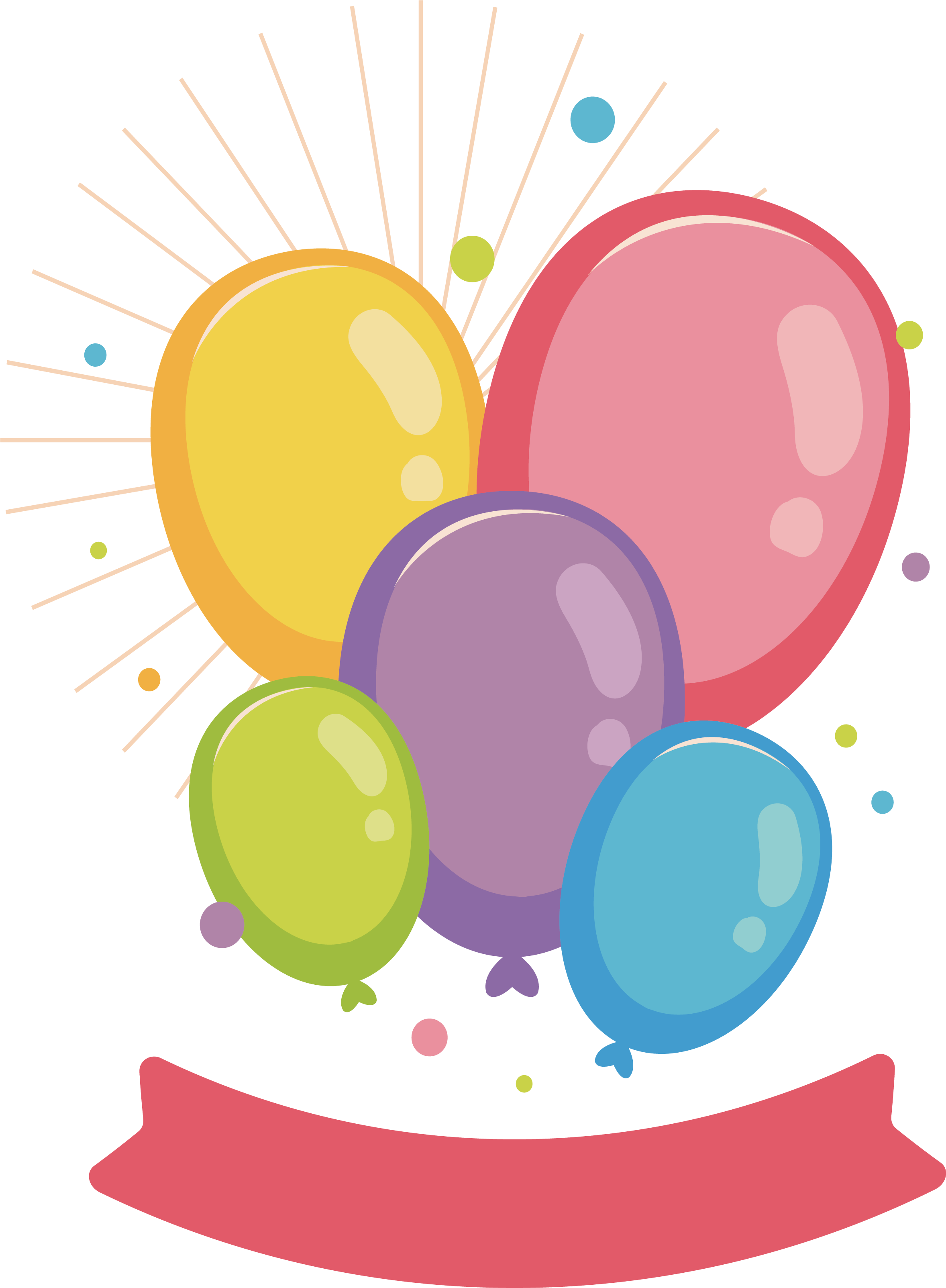 Balloons Clipart Easter - Circle (2356x3207)