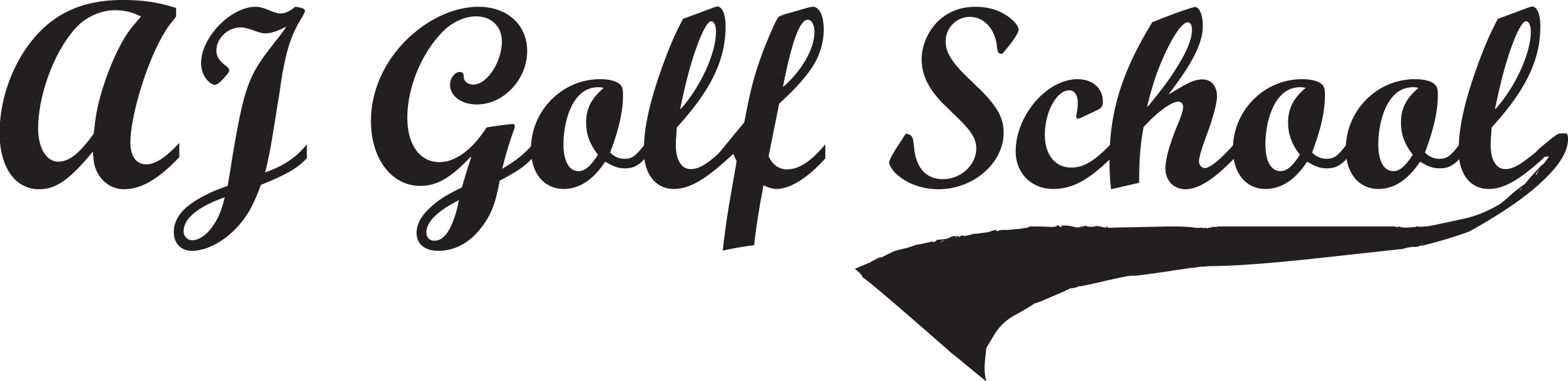 Aj Golf - Calligraphy (2394x582)