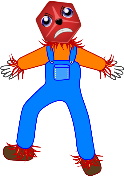 Transparent Scarecrow Clipart (402x593)