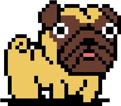 Derpy Pug - Cartoon (1200x1200)