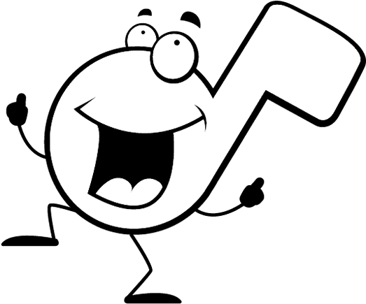 Smiling Music Note (600x470)