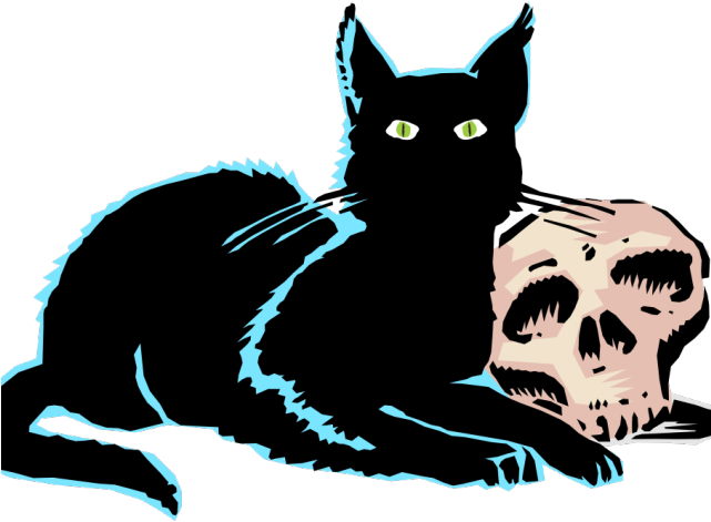 Black Cat Clipart Evil - Cat (640x480)