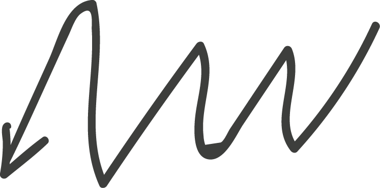 Left Arrow Long Zigzag Tail Doodle - Calligraphy (747x371)