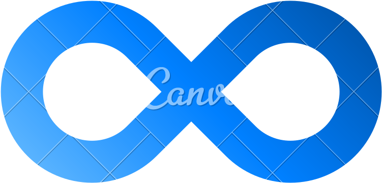 Infinity Symbol Blue - Circle (800x413)