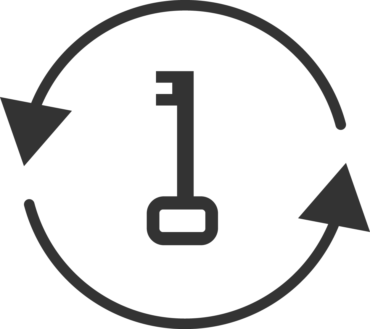 Key Generation - Key In Circle Png (1250x1113)