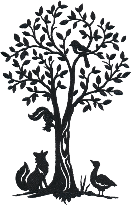 Wildlife Tree - Silhouette (800x800)