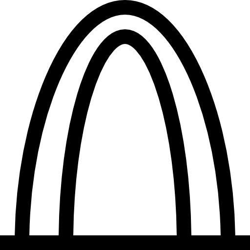 Gateway Arch Free Icon - Circle (512x512)
