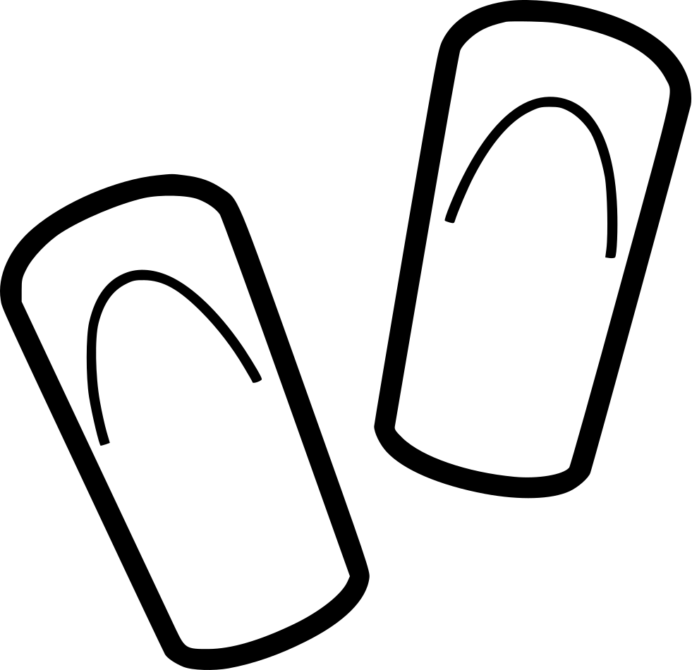 Flip Flop Comments - Line Art (981x950)