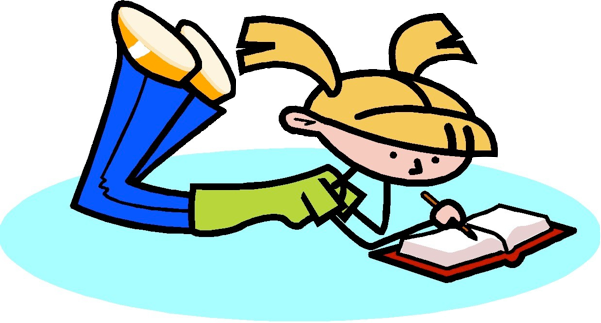 Week - Writing In Journal Clipart (601x323)