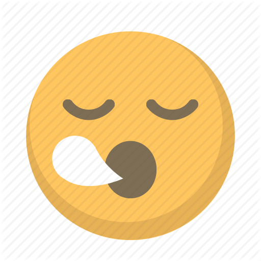 Sleepy Smiley Face Emoticon - Circle (512x512)