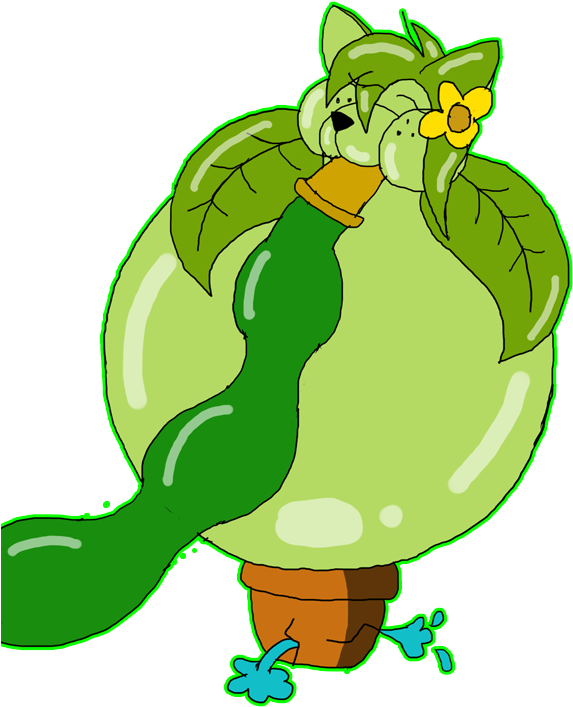 Watering Venus - Cartoon (697x751)