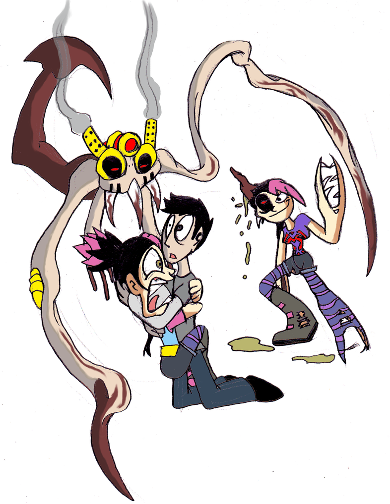 Splitting Hands By Warahi - Cartoon (786x1017)