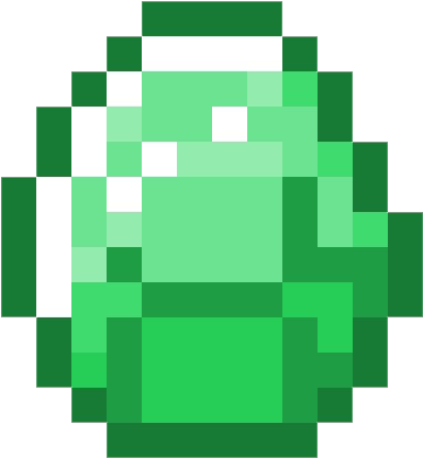 Emerald - Minecraft Diamond Pixel Art (605x497)