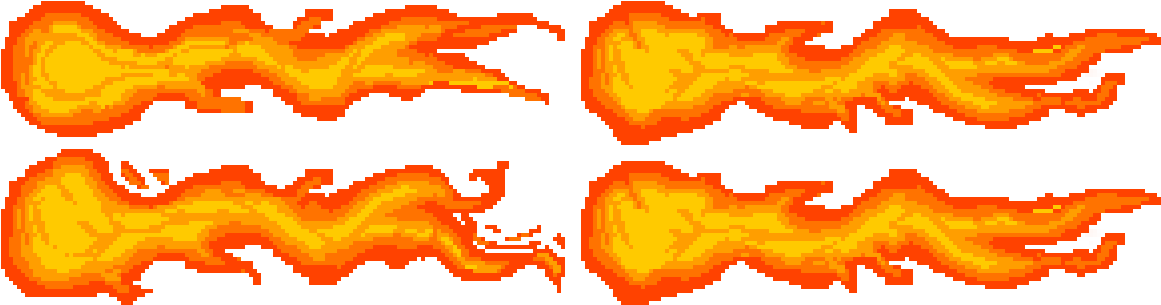 1160 X 320 24 - Fireball Sprite Sheet (1160x320)