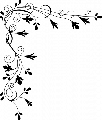 Simple Flower Border Design (426x500)