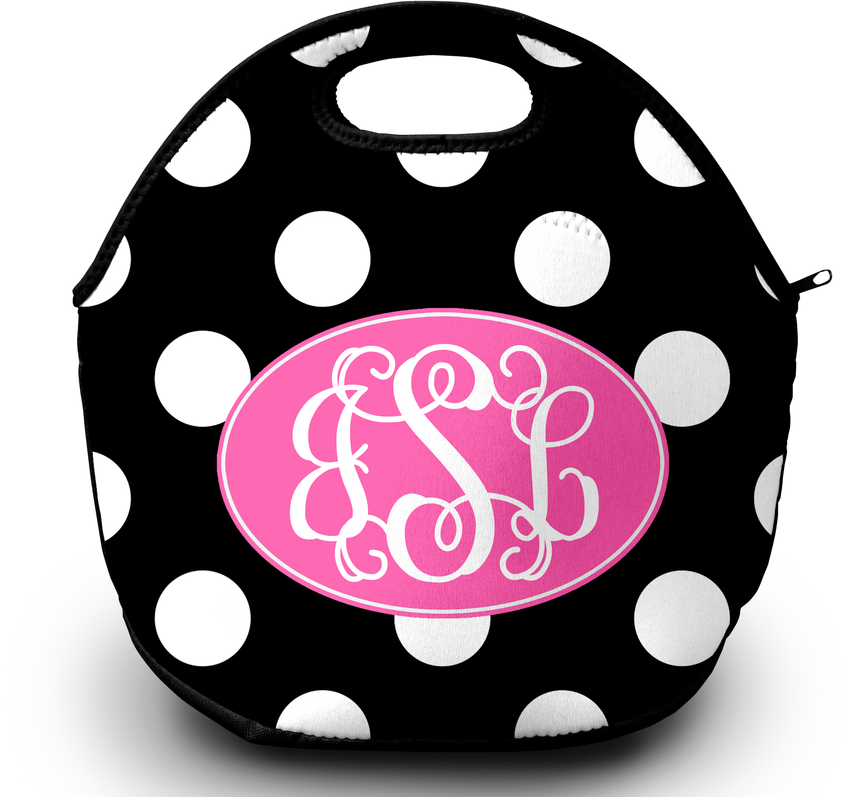 Personalized Lunch Tote - Polka Dot (2000x1600)