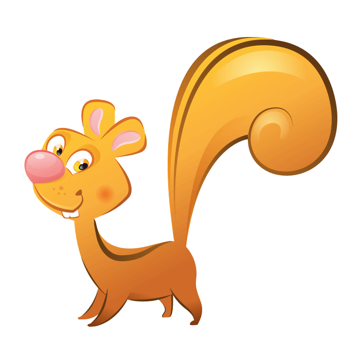 Baby Squirrel - Cartoon (700x700)
