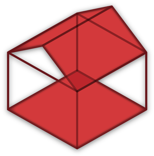 3d Red Cabin - Triangle (500x500)