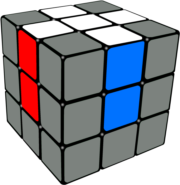 Cube Clipart One Cube - Rubik's Cube Cross (600x600)