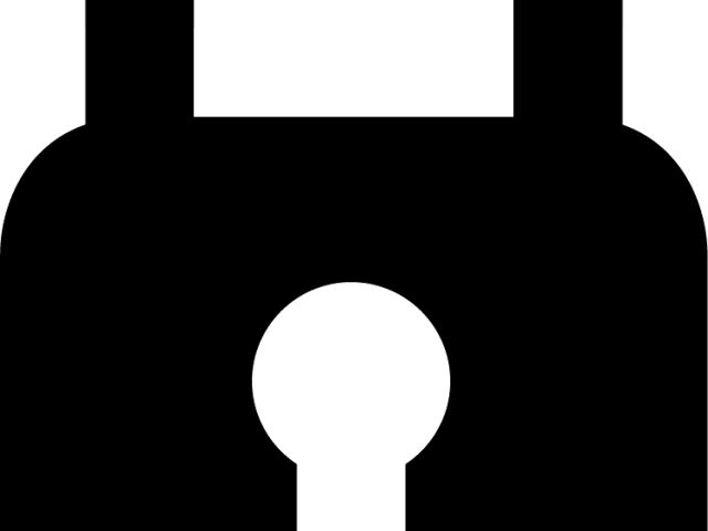 Lock Clipart - Silhouette (640x480)