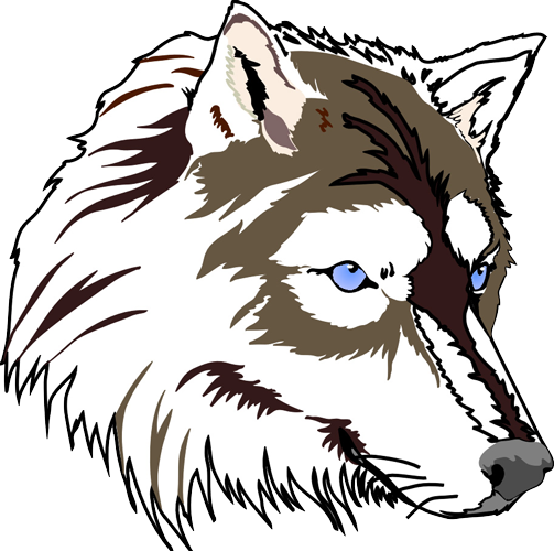 Exploding Huskies - Wolf (503x500)