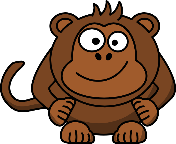 Cartoon Monkey Shower Curtain (600x491)