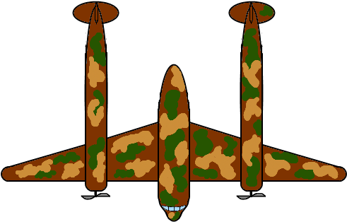 Original) - Top Down Plane Png (500x406)