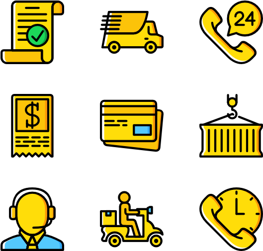 Delivery 50 Icons - Comma (600x564)