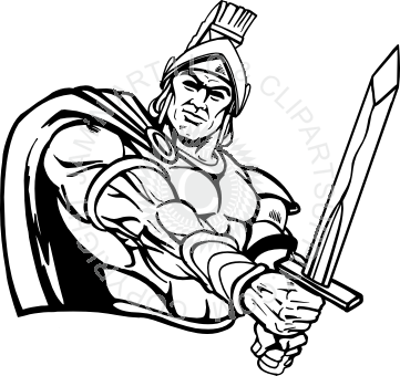 Soldier With Sword Drawing (361x340)