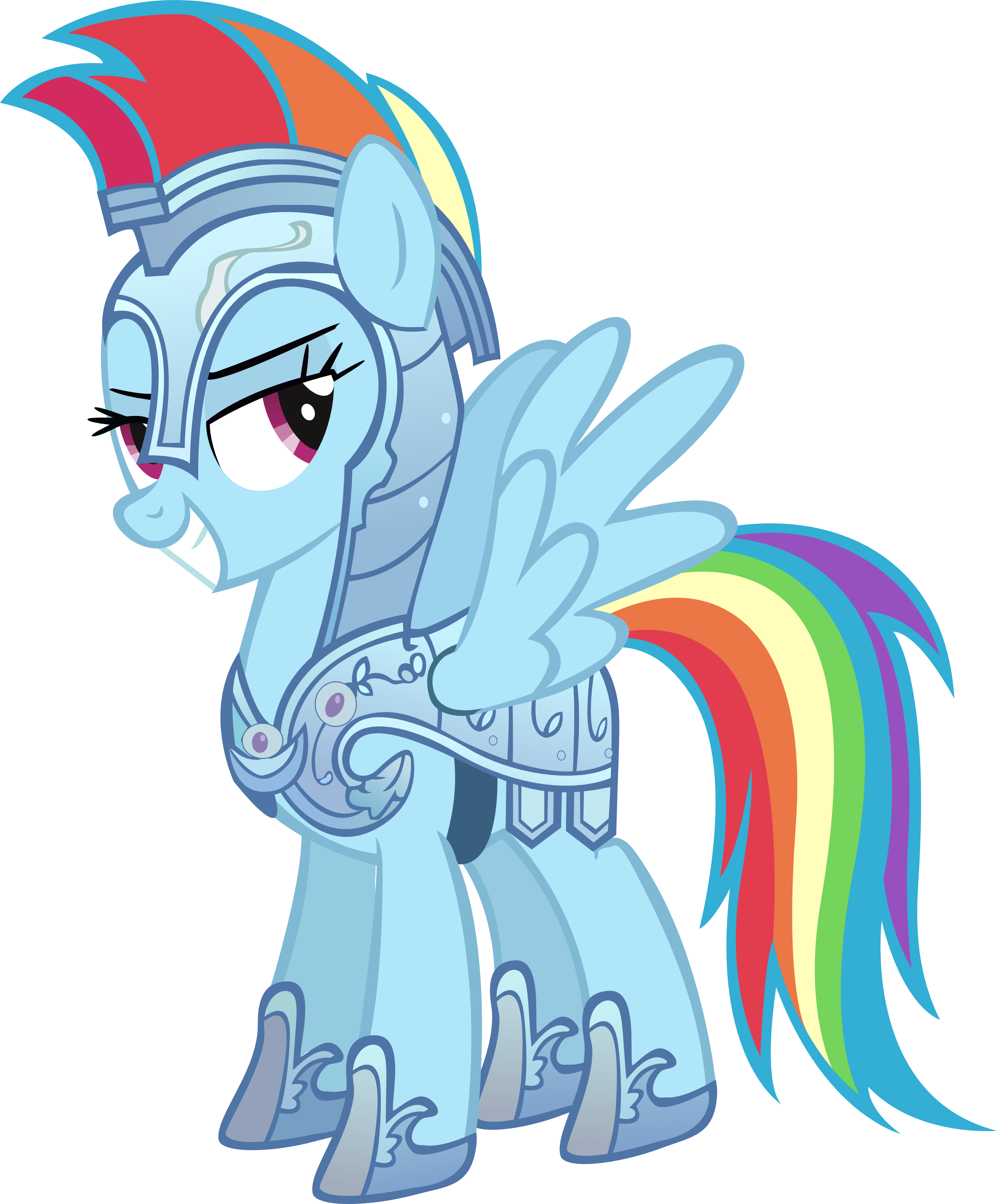 Knight Rainbow Dash By Vector-brony - Rainbow Dash With Armor (2802x3384)