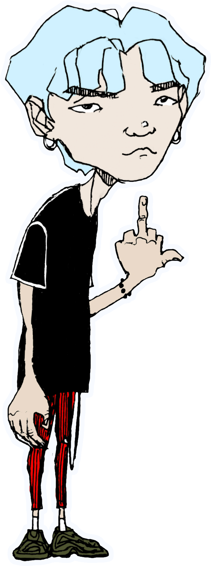 Bts - Caricature Bts (1447x1939)