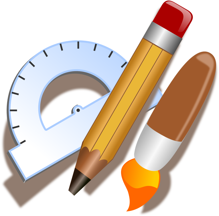 Free Drawing Tools Clip Art - Drawing Tools Clipart (785x785)