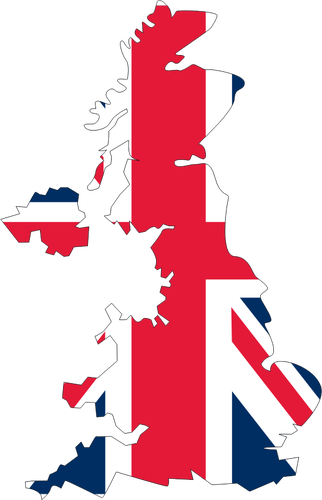 United Kingdom Flag Map (322x500)