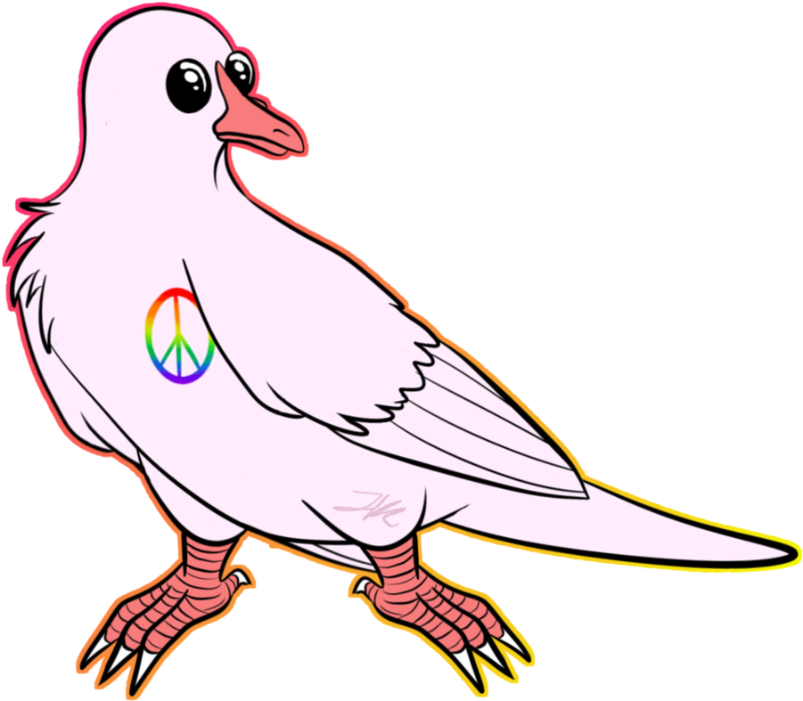 Serenity The Dove By - Cartoon (965x827)